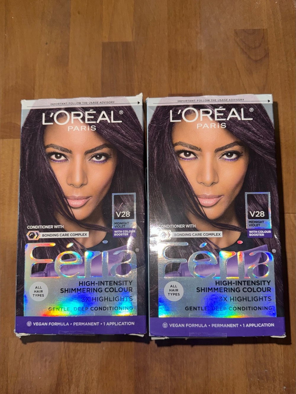 L'Oréal Paris Feria V28 Midnight Violet High-Intensity Shimmering Color (2-pack)